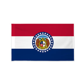 Missouri state flag with pole sleeve