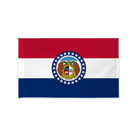 Missouri state flag with pole sleeve