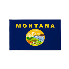 Montana state flag with pole sleeve