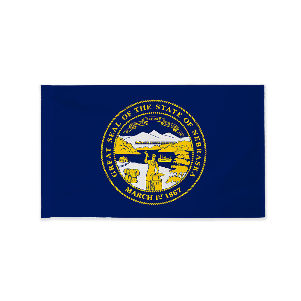 Nebraska state flag with pole sleeve