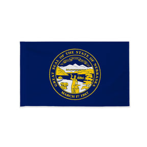 Nebraska state flag with pole sleeve