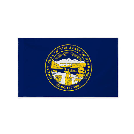 Nebraska state flag with pole sleeve