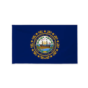 New Hampshire state flag with pole sleeve