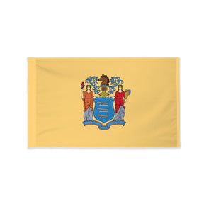 New Jersey state flag with pole sleeve