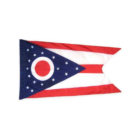 Ohio state flag with pole sleeve