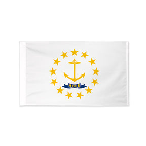 Rhode Island state flag with pole sleeve
