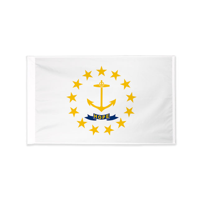 Rhode Island state flag with pole sleeve