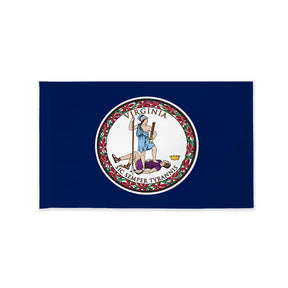 Virginia state flag with pole sleeve