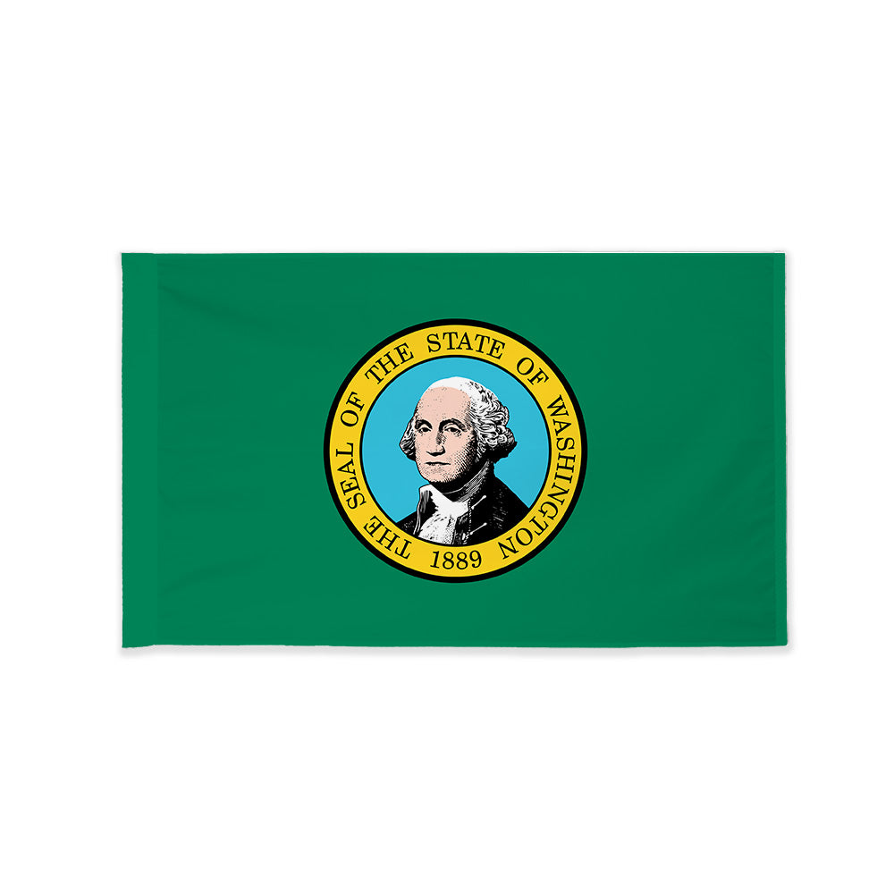 Washington state flag with pole sleeve