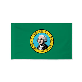 Washington state flag with pole sleeve