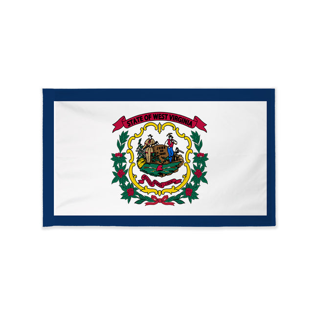 West Virginia state flag with pole sleeve