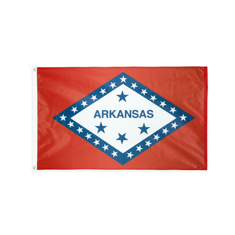 Polyester Arkansas state flag with grommets