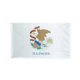 Polyester Illinois state flag with grommets