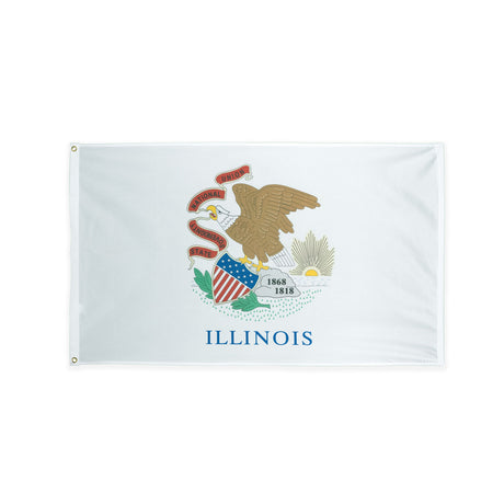 Polyester Illinois state flag with grommets