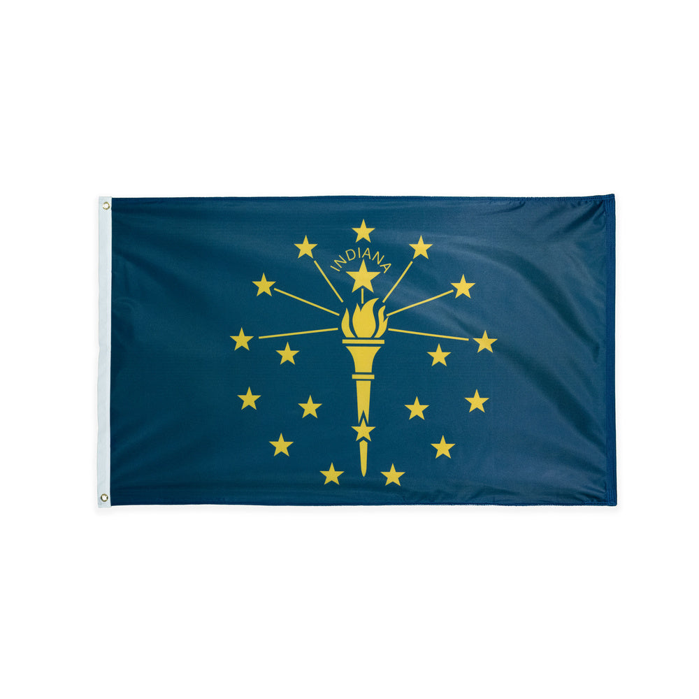 Polyester Indiana state flag with grommets