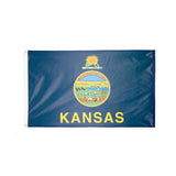 Polyester Kansas state flag with grommets