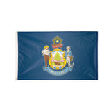 Polyester Maine state flag with grommets