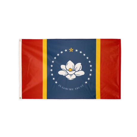Polyester Mississippi state flag with grommets