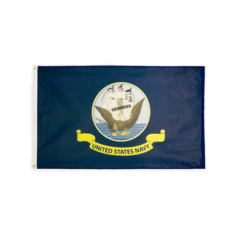 Polyester Navy flag with grommets