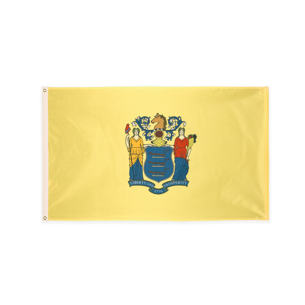 Polyester New Jersey state flag with grommets