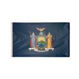 Polyester New York state flag with grommets