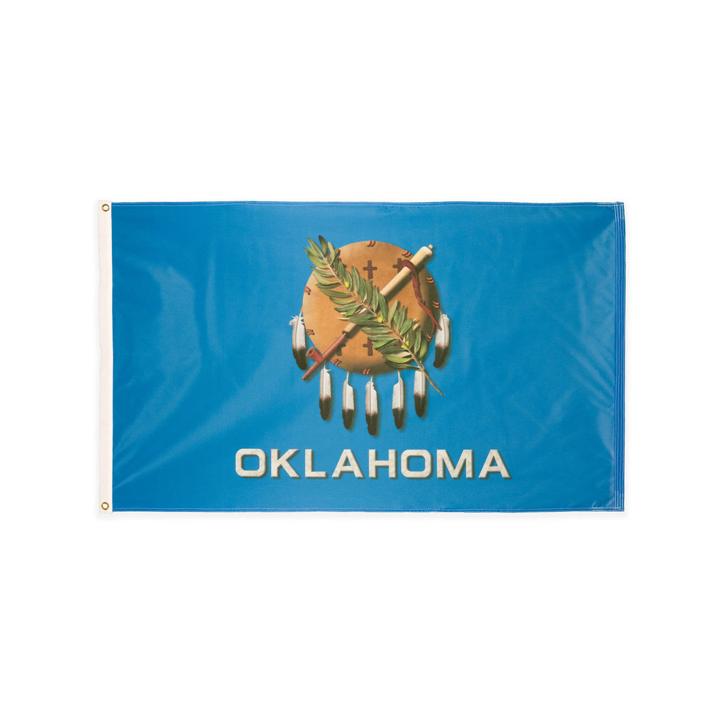 Polyester Oklahoma state flag with grommets