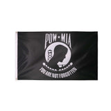 Polyester single reverse POW/MIA flag with grommets