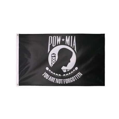Polyester single reverse POW/MIA flag with grommets