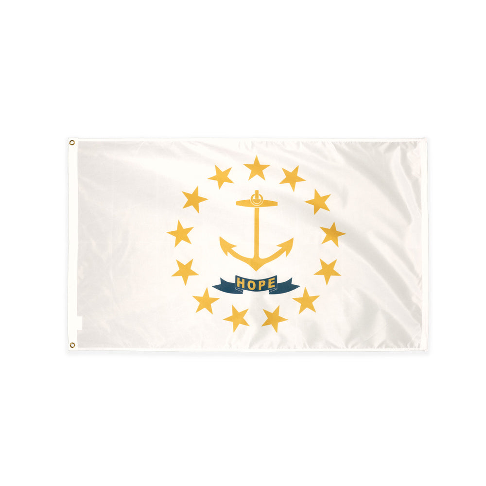 Polyester Rhode Island state flag with grommets