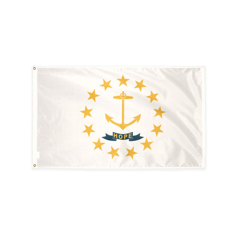 Polyester Rhode Island state flag with grommets