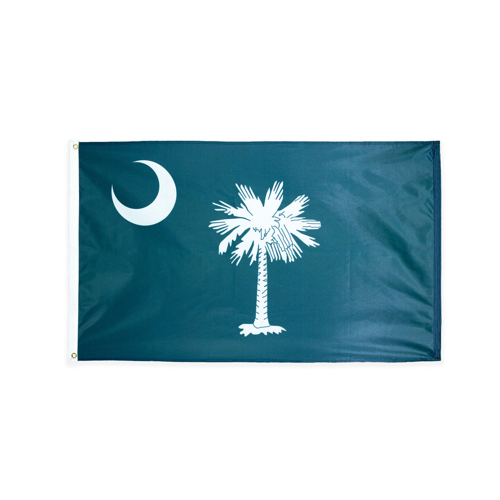 Polyester South Carolina state flag with grommets