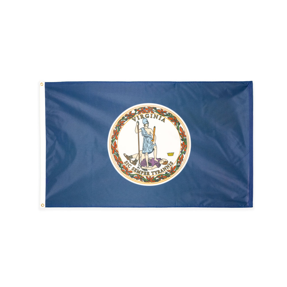 Polyester Virginia state flag with grommets