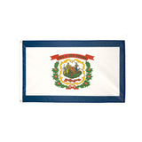 Polyester West Virginia state flag with grommets