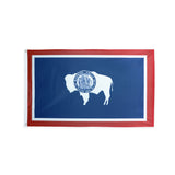 Polyester Wyoming state flag with grommets