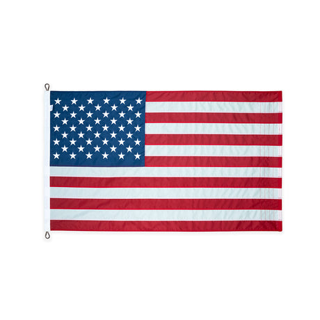 Larger nylon American flag with reinforced stitching