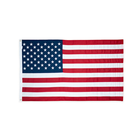 Polyester American flag with reinforced stitching