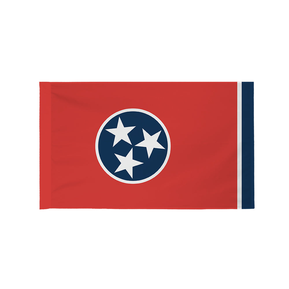 Tennessee state flag with pole sleeve
