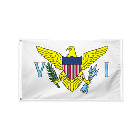 US Virgin Islands flag with grommets