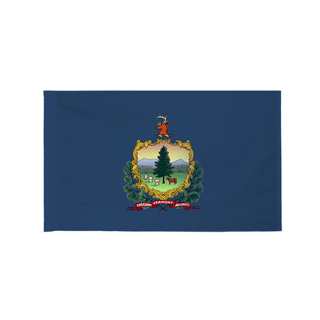 Vermont state flag with pole sleeve