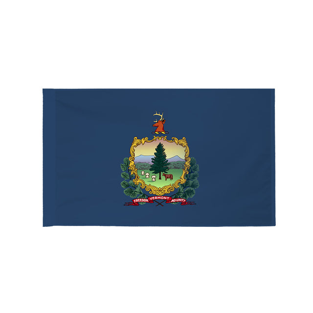 Vermont state flag with pole sleeve