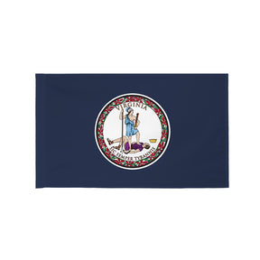 Virginia state flag with pole sleeve