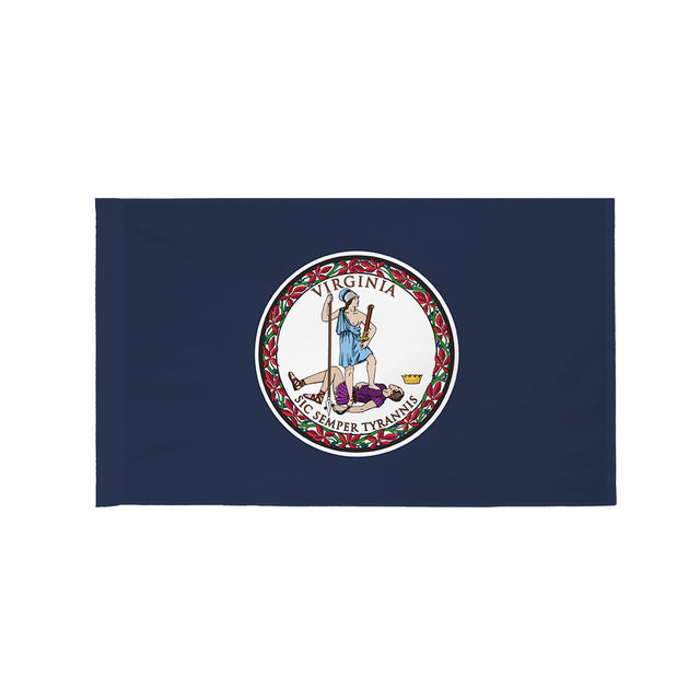 Virginia state flag with pole sleeve