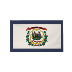 West Virginia state flag with pole sleeve