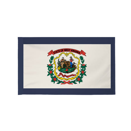 West Virginia state flag with pole sleeve