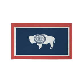 Wyoming state flag with pole sleeve