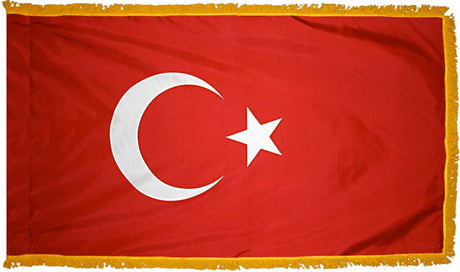 Turkey Flag with Fringe - For Indoor Use