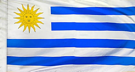 Uruguay Flag with Pole Sleeve - For Indoor Use