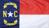 North Carolina - State Flag with Pole Sleeve - For Indoor Use