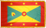 Grenada Flag with Fringe - For Indoor Use