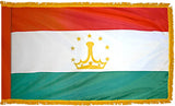 Tajikistan Flag with Fringe - For Indoor Use